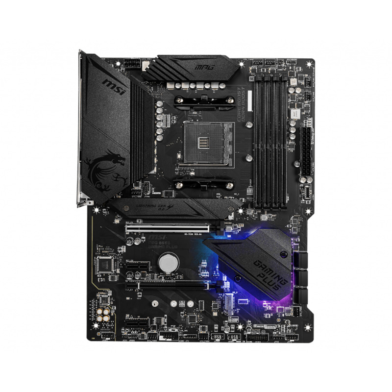 MOTHERBOARD MSI(MPG B550 GAMING PLUS)SOCKET AM4,4*DDR4 4266,HDMI,DP,PCI-E 4.0,CROSSFIRE, ATX